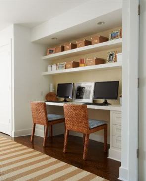 Built-ins, a favorite of buyers at all price points, can easily be constructed with stock materials.