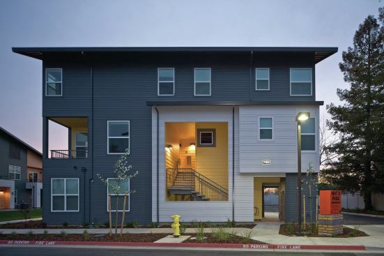 All unit entries are visible from the street and create focal points for informal interaction and gathering. 