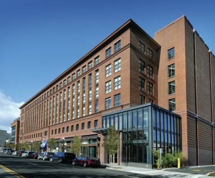 The design team's primary goal was to blend the building’s aesthetic with existing neighborhood character.
