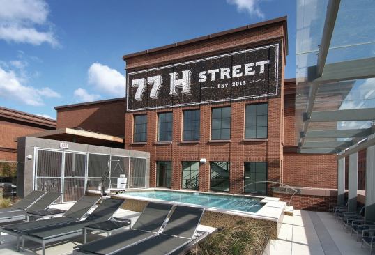 The rooftop pool.