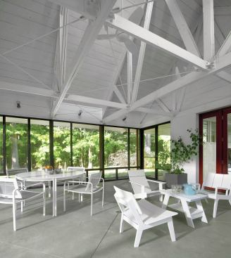 A screened porch is a necessity in buggy seasons.