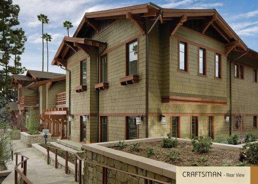 Historic presersvation, the 2008 downturn, and the complex approval process made it difficult to build. The design for period facades, which mimic the historic mansions of Pasadena, passed muster. 