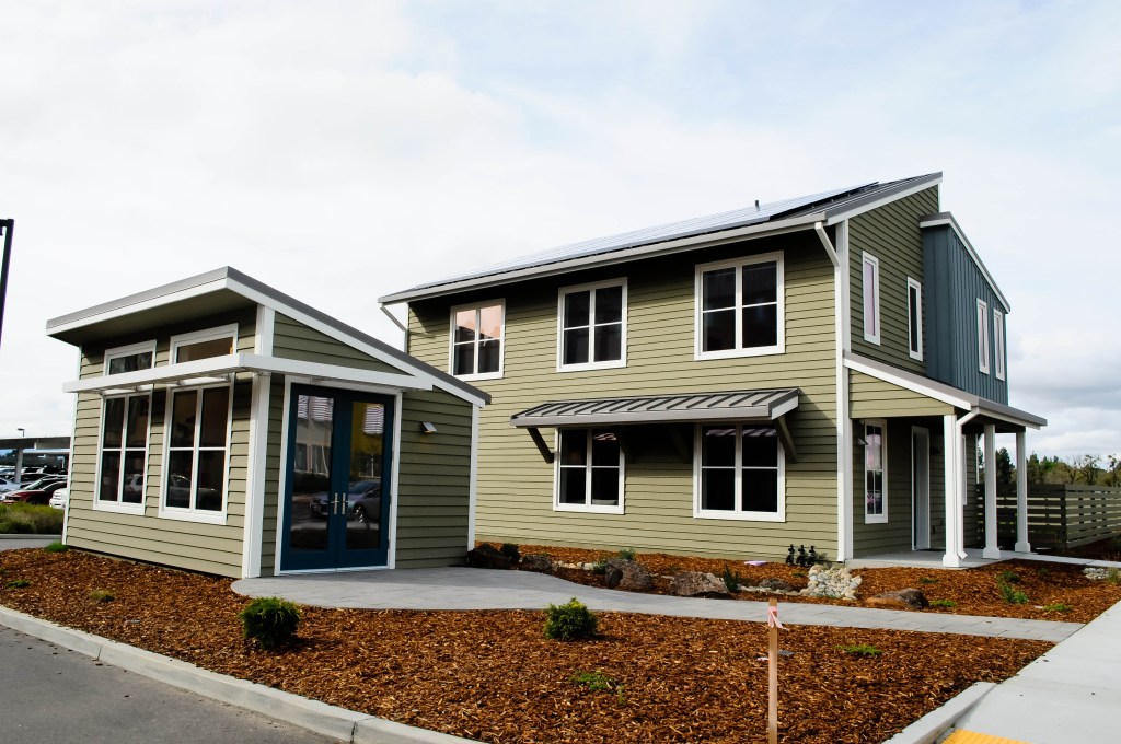 Honda Smart Home U.S. opened its doors March 25, 2014 in Davis, California. The super-efficient "living laboratory" seeks to address two major sources of U.S. CO2 emissions: cars and homes.  Photo by Dorian Troy.