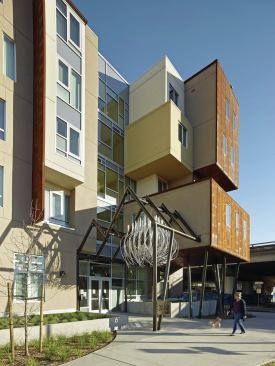 Corten steel and large bays add interest and verve. 