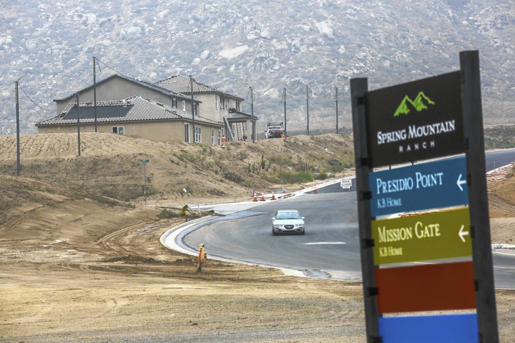 RIVERSIDE, CA. SEPTEMBER 04, 2014 --- Spring Mountain Ranch, a long stalled master planned community in Riverside County, finally getting going again. The site is nearly 800 acres that will have 1400 homes in an unincorporated of Riverside County. (Irfan Khan / Los Angeles Times)