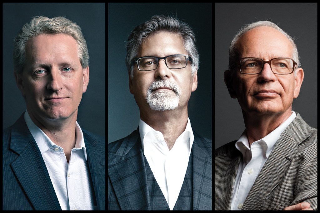 The winners of the 2014 Marvin Awards from left to right: Jed Gibson, President, Toll Architecture Horsham, Pa.; Jonathan Segal, Founder, Jonathan Segal Architecture and Development San Diego; Ron Harwick, Vice president, JHP Architecture/Urban Design Dallas