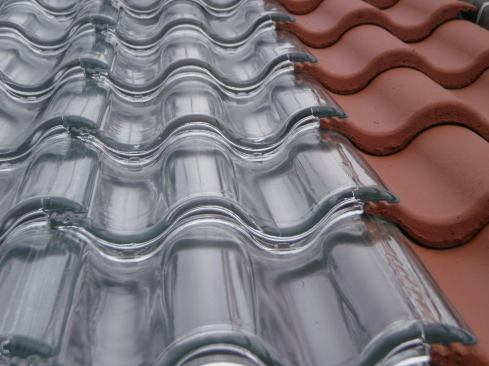 Glass roof tiles are an inexpensive way to generate a skylight or add insulation to a traditional clay roof.                           