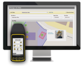 Information scanned from equipment in the field is integrated into Trimble's Asset Manager.