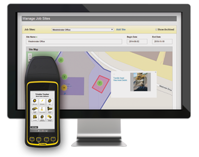 Information scanned from equipment in the field is integrated into Trimble's Asset Manager.