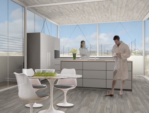 The daytime living spaces are sized for a couple and a visiting grandchild.