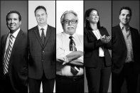 These five industry leaders are on the cutting edge of how products are ordered, tracked, delivered, and installed in new homes. Pictured (from left to right) Felix Vasquez, Chuck Chippero, Bill Harrill, Kelley Wiggins, and David Lemnah.