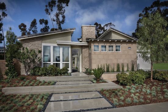 Grand and Home of the Year, Single Family Detached Home - 3,001 to 4,000 square feet. Builder: Ryland Homes. Architect: Woodley Architectural Group Inc.

This San Diego home's exterior mix of limestone, glass and wood continues through the interior to blend with wood beams and floor-to-ceiling glass. The house is an update of the style that developer Joseph Eichler popularized starting in the 1950s.