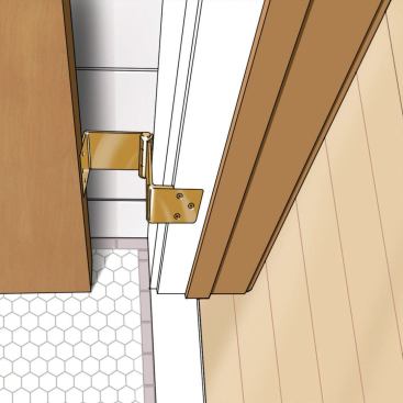 Swinging Away

Replacing the original butt hinges with a set inexpensive offset hinges effectively provides a wider opening with no changes to the framing or trim. Even the existing mortises and screw holes remain the same.