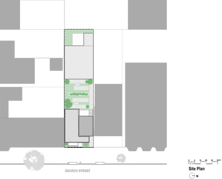 A close up site plan.