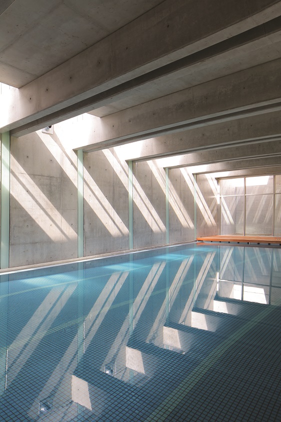 concrete facade indoor pool in Kazakhstan