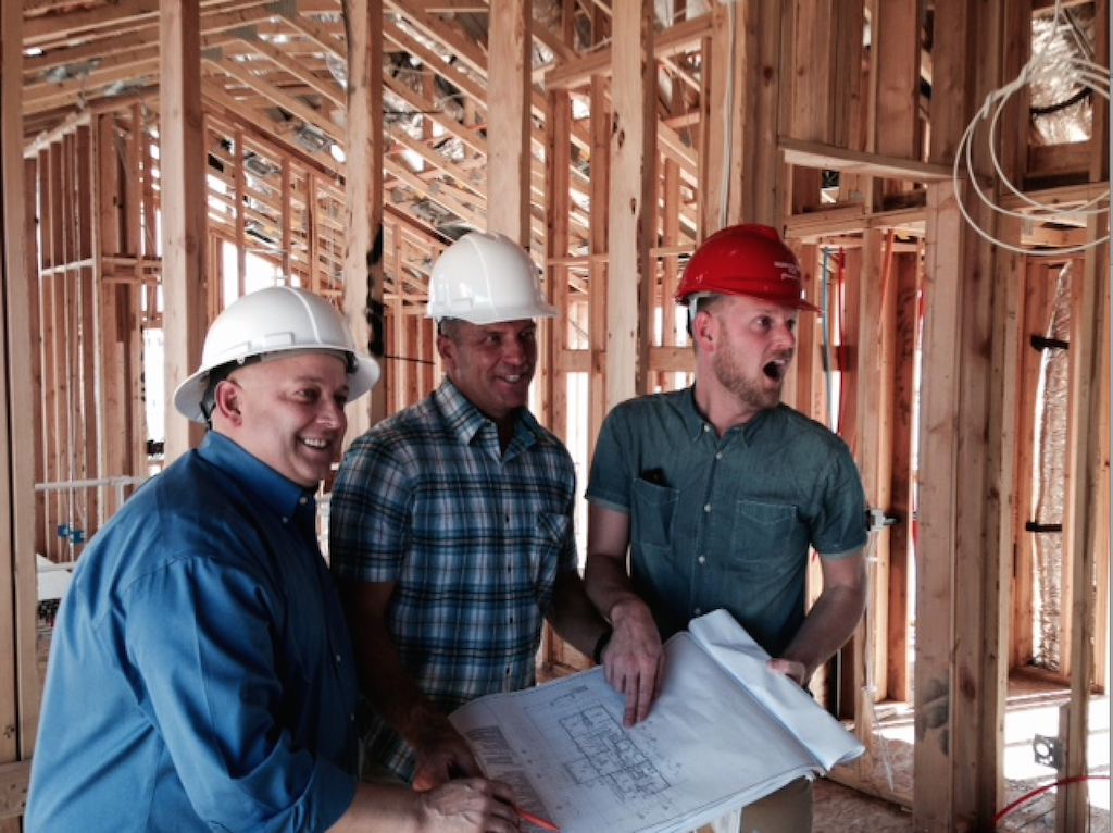 TRI Pointe's Kevin Wilson, Pardee Homes' Klif Andrews and creative director Bobby Berk