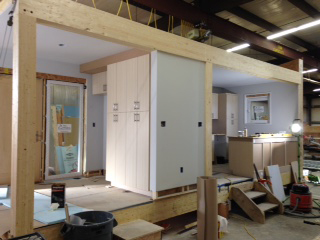 The Greenbuild Unity Home is currently under construction at Unity Homes' factory in Walpole, N.H.