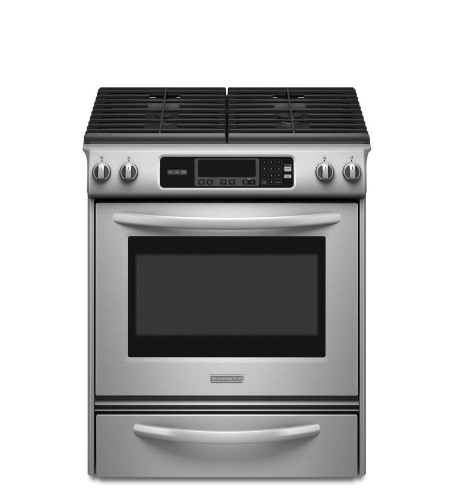 The KitchenAid Architect Series II 30-inch gas slide-in range is one of nine products from the Whirlpool family of brands to earn the new AHAM sustainability standard.