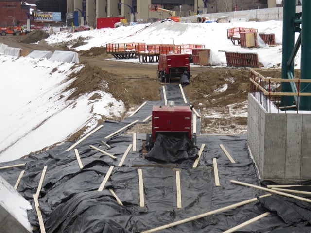 A special ground-thawing system is helping to keep construction moving on the Minnesota Vikings' new stadium.