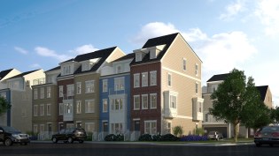 A rendering of the new townhomes available at Glenmont MetroCentre, near Glenmont Metro Station.