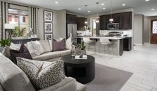 A look at the Amethyst floor plan’s open great room and kitchen.