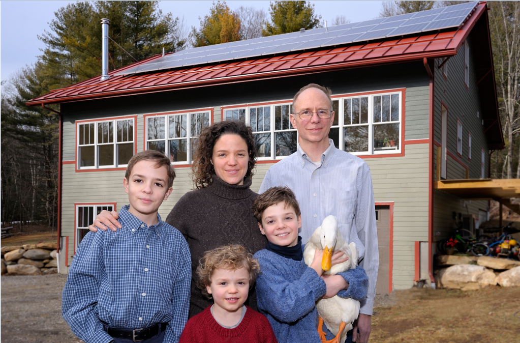 The Torcellini family of Eastford, Conn., was one of the winners of the 2015 Connecticut Zero Energy Challenge.