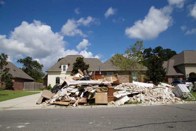 Homes had to be gutted throughout the Baton Rouge region.