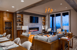 Living room at Silver Strike Penthouse by Alder and Tweed.