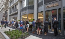 The exterior of the KOHLER Experience Center in New York City during the grand opening.