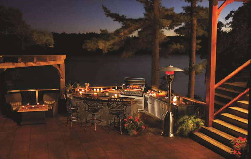 An outdoor kitchen concept by Napoleon Fireplaces.