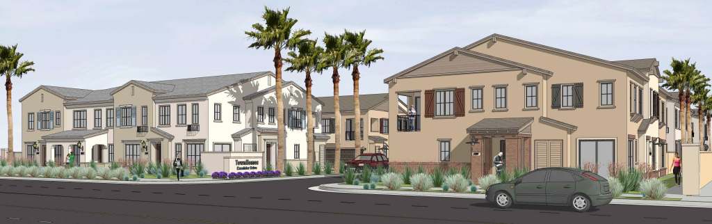 A rendering of the Castella development underway from Brandywine Homes.