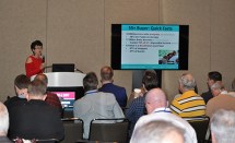 Presenting to a room full of males at the International Builder Show.