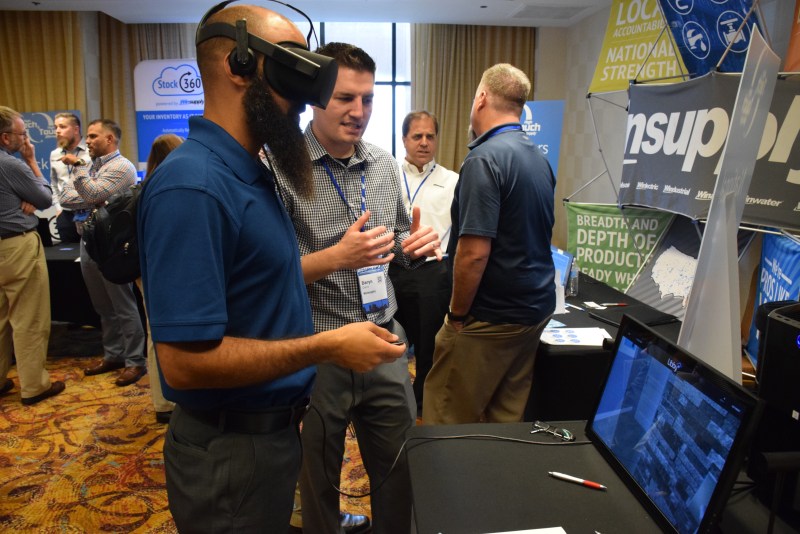 The Libby VR Winsupply Virtual Showroom on display at the EVOLVE showroom conference in Savannah, Ga.