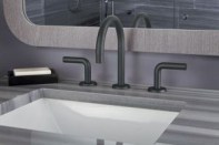 The Gaviota widespread lavatory faucet in Matte Black.