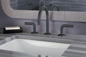 The Gaviota widespread lavatory faucet in Matte Black.