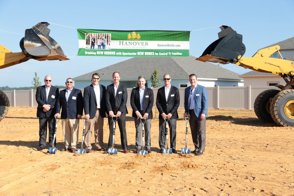 Hanover Family Builders is looking to make a big impact in central Florida, powered by its executives, from left, Bill Orosz, Chris Tyree, Ben Snyder, Steve Orosz, Andrew Orosz , Colby Frank, and  Matt Orosz.