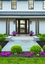 The Therma-Tru Classic-Craft American Style Collection Shaker-Style Doors with Geometric Privacy & Textured Glass.