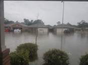 Rain continues to pour in flooded parts of Houston.