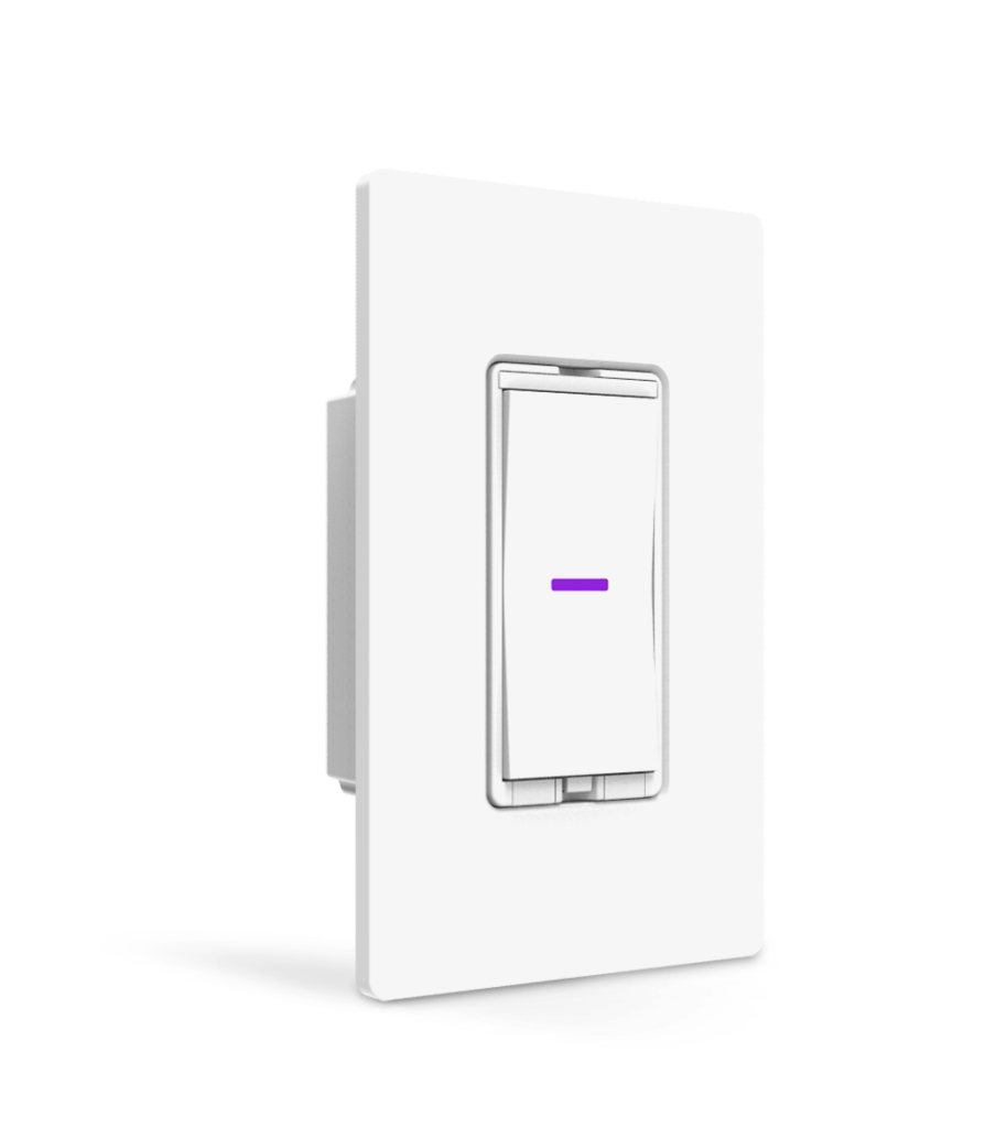 The iDevices Dimmer Switch, shown alongside the smartphone app control.