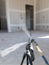 The Aerobarrier system uses an aerosol-applied sealant that creates an air barrier around ceilings, walls, floors, doors, windows, and electrical and plumbing fixtures.