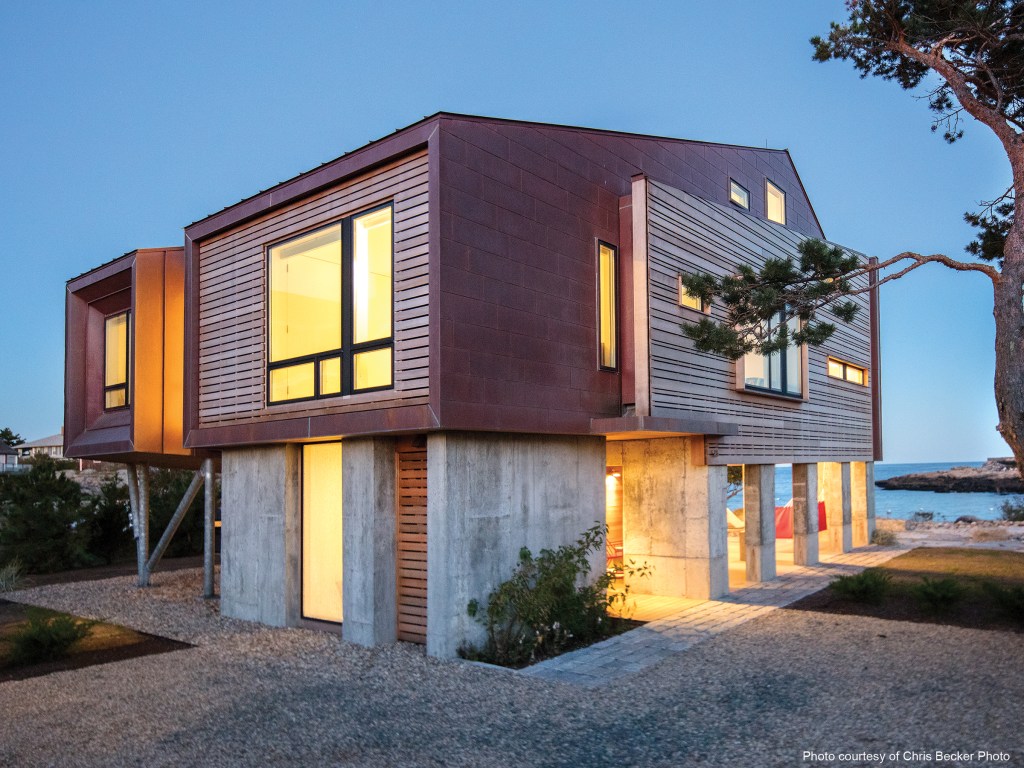 Designed by architect William Ruhl of Boston-based Ruhl Walker Architects, the Gap Cove House in Rockport, Mass., maximizes both sightlines and energy efficiency.