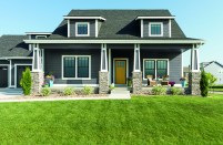 Pella’s 350 Singe Hung windows in Black.