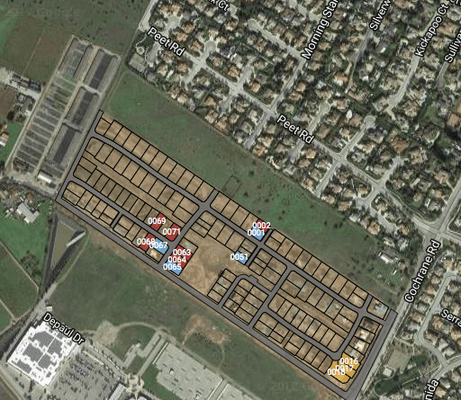 The site plan at Lantana and Wisteria.