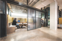 AvalonBay’s AVA NoMa property in Washington, D.C., offers residents the use of private work stations.