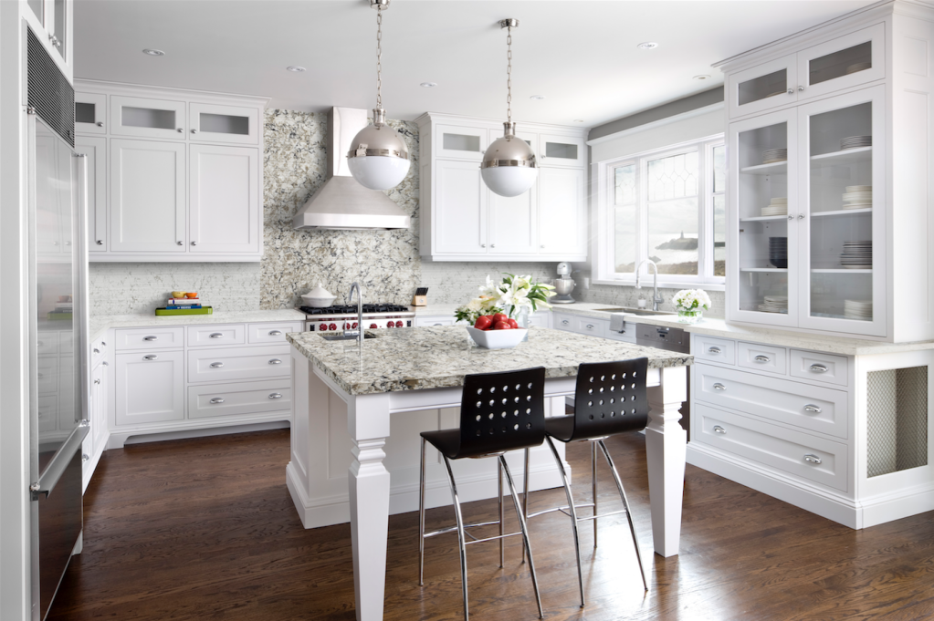 Quartz countertops like this Bellingham print from Cambria are becoming more popular than granite.