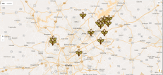Home South Communities locations near Atlanta.