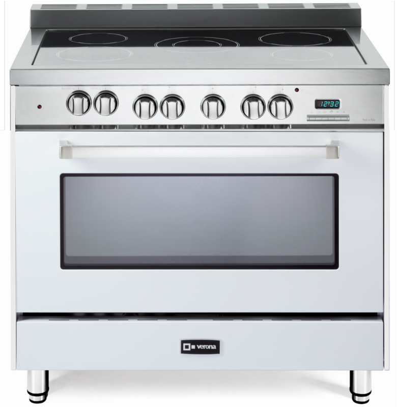 The Verona 36” All-Electric Range in True White.