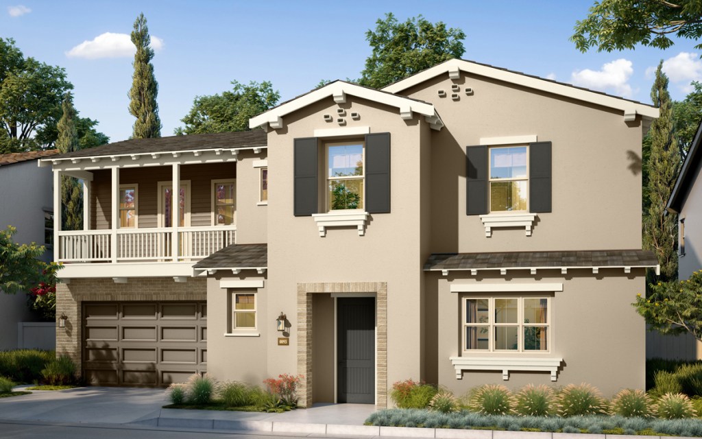 A virtual reality rendering of a Brookfield Residential model home.