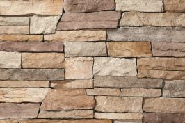 Environmental StoneWorks Non-grouted stacked stone products like Environmental StoneWorks’ Mountain Ledge account for 50 percent of the firm’s national sales. The company offers a turnkey approach to stone veneers, employing trained project managers throughout 15 installation hubs who complete installations on site. Regional product lines reflect authentic colors and designs, with custom veneers also available.  