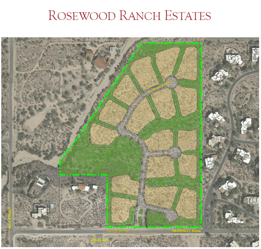 Rosewood Homes will develop 17 lots ranging from 0.75 acres to 1.5 acres in the community.